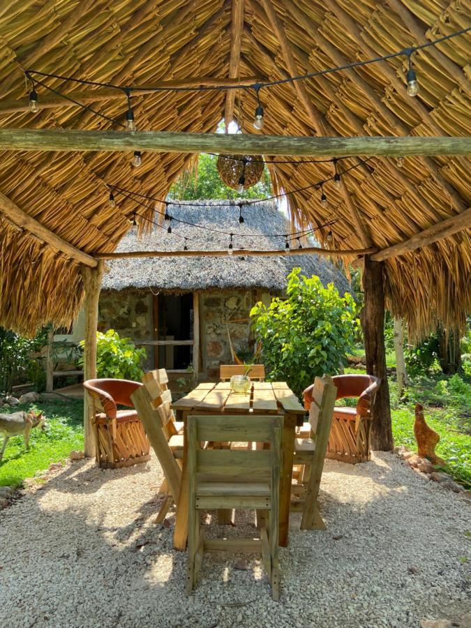 Encantadora Villa Maya Tradicional En Rancho Agroecologico Tzucacab ภายนอก รูปภาพ